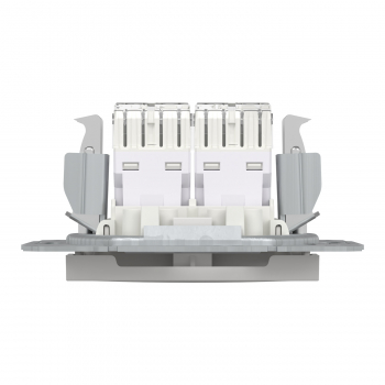 Schneider Asfora - Netzwerkdose - ISDN-​Dose CAT6 2xRJ45